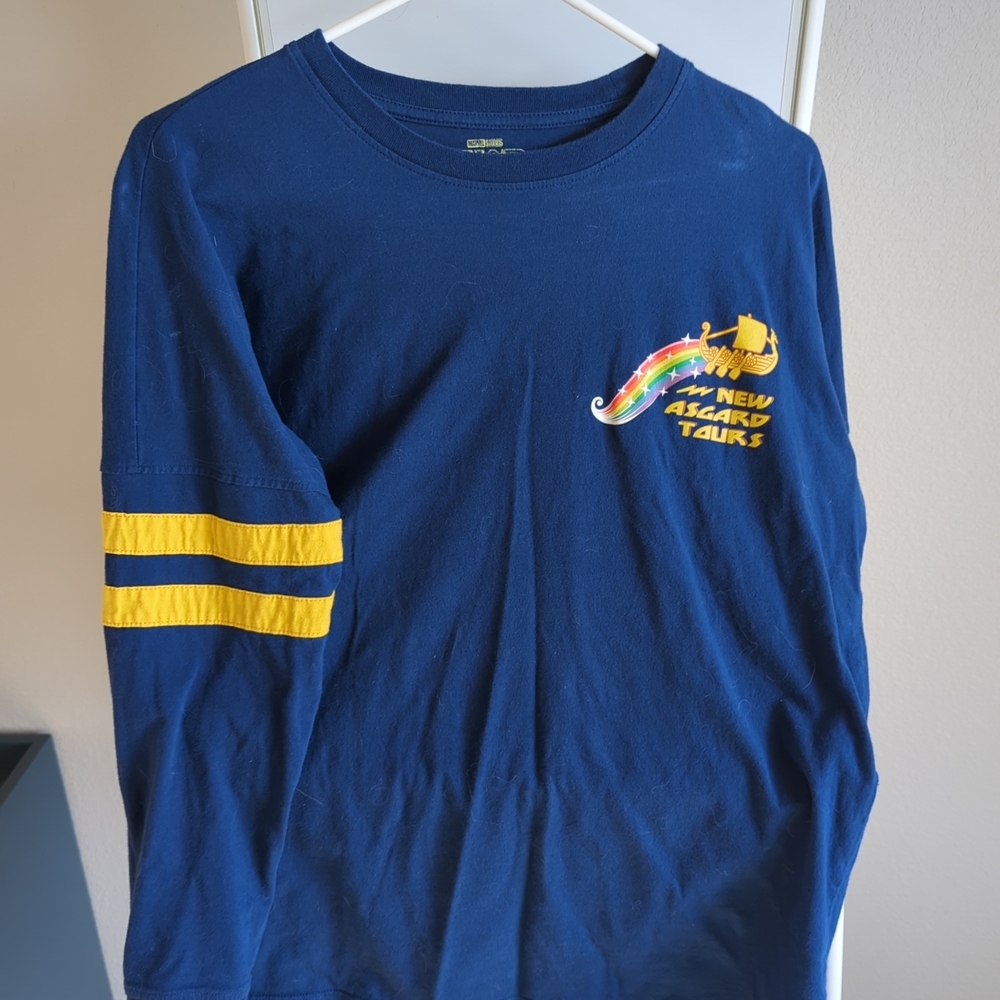 NEW Marvel Studios Thor: Love and Thunder Blue Asgard Long-Sleeve Shirt Men’s XS